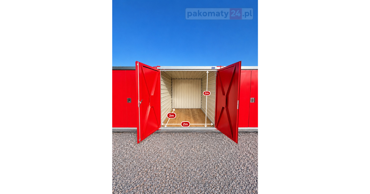 Boks magazynowy Pakomat 6 m² – wymiary