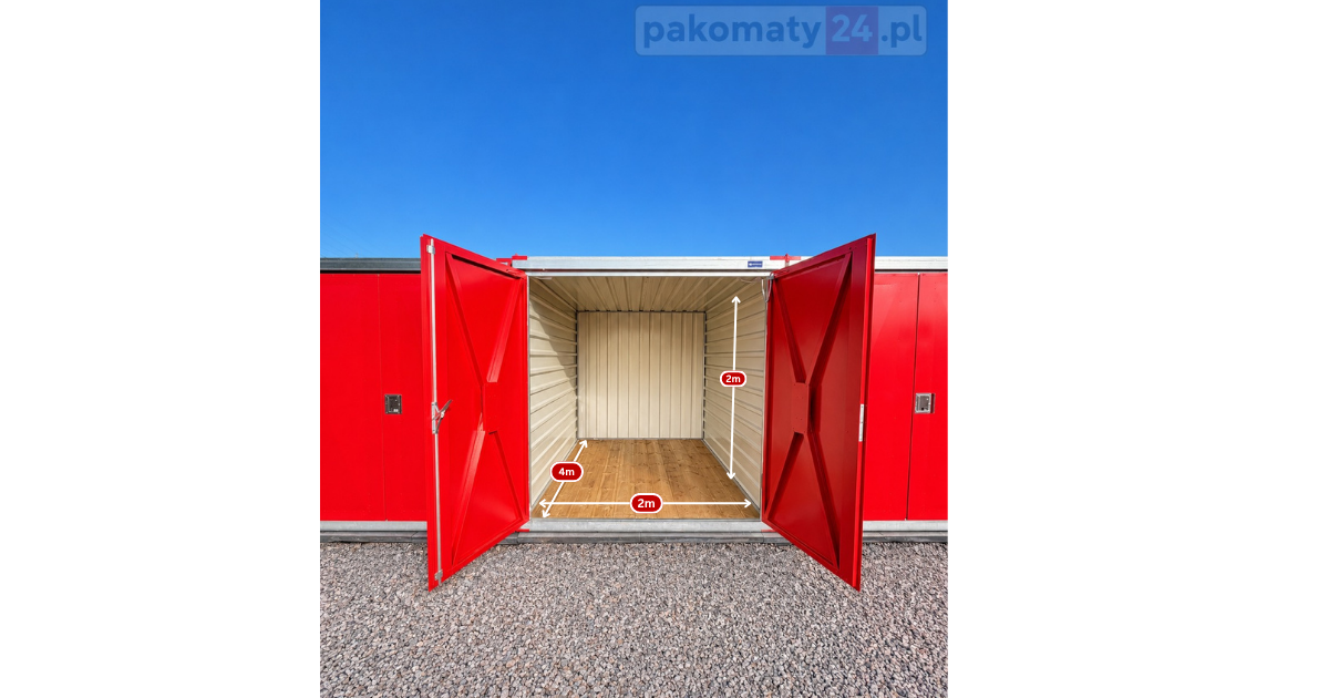 Boks magazynowy Pakomat 8 m² – wymiary