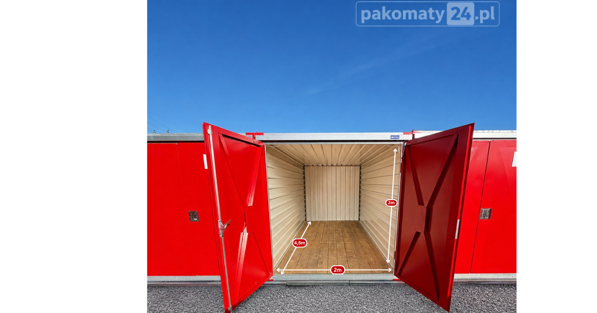 Boks magazynowy Pakomat 9 m² – wymiary