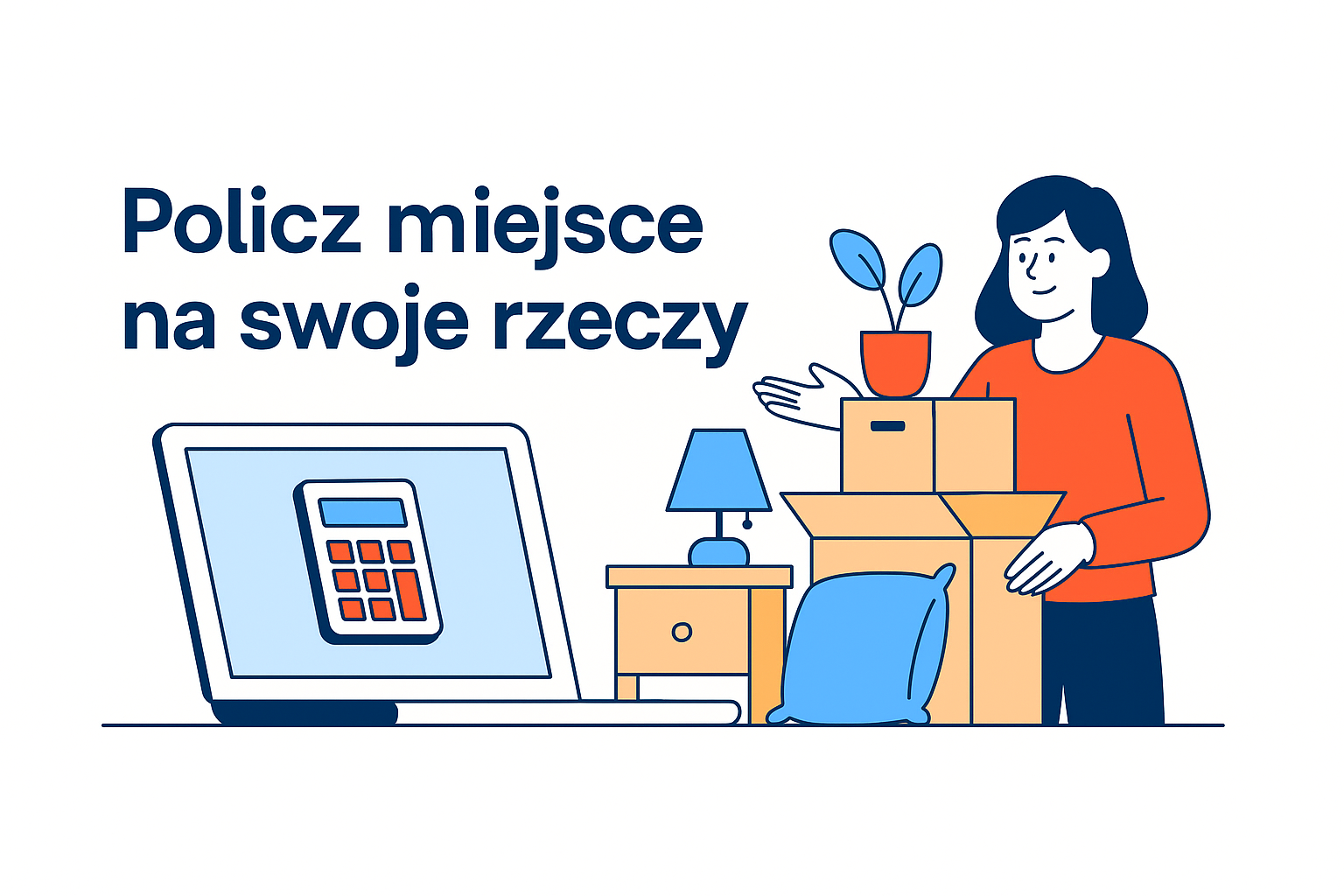 Ilustracja kalkulatora przestrzeni magazynowej
